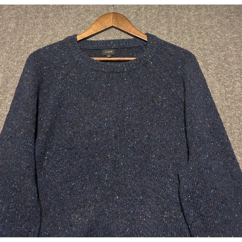 J.Crew Men Eco Donegal Sweater size Large wool blend pullover crewneck